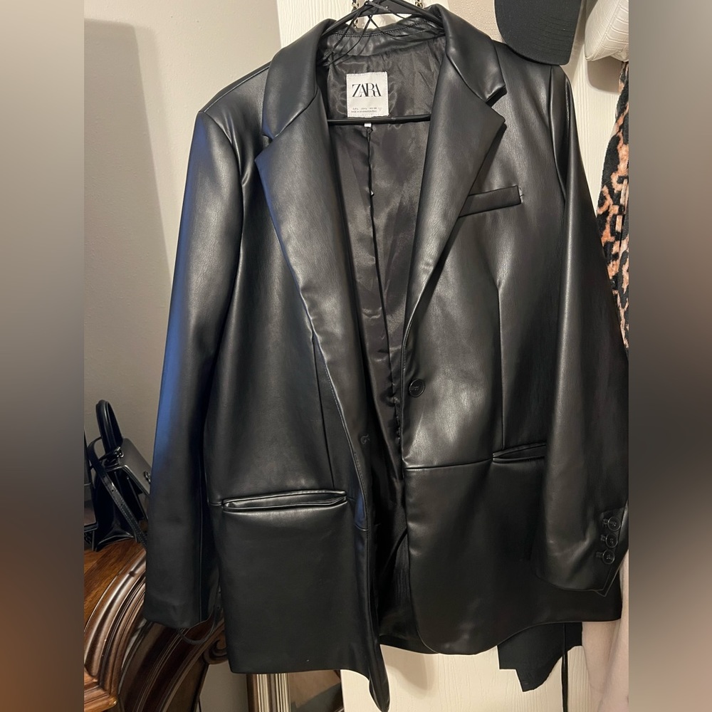 Zara leather jacket